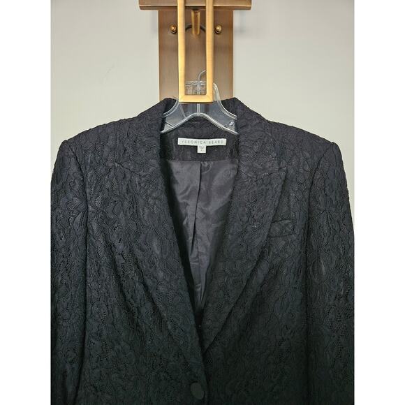 Veronica Beard Black Ashburn Jacket Lace Blazer Size 6 - Picture 4 of 13